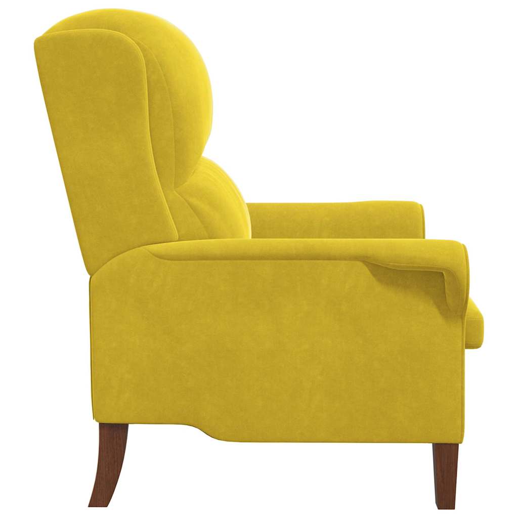fauteuil Jaune Velours - XIOS