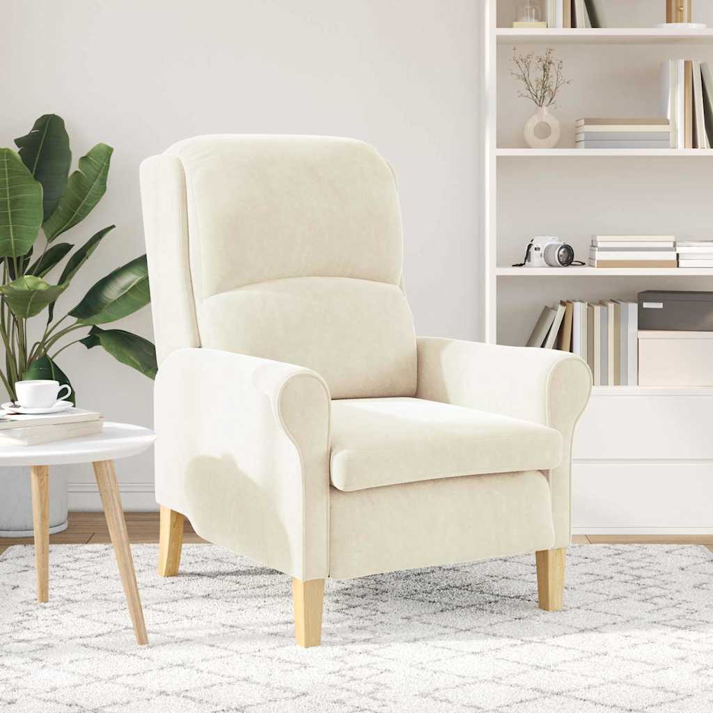 fauteuil Crème 76 x 94 x 102 cm Velours - XIOS