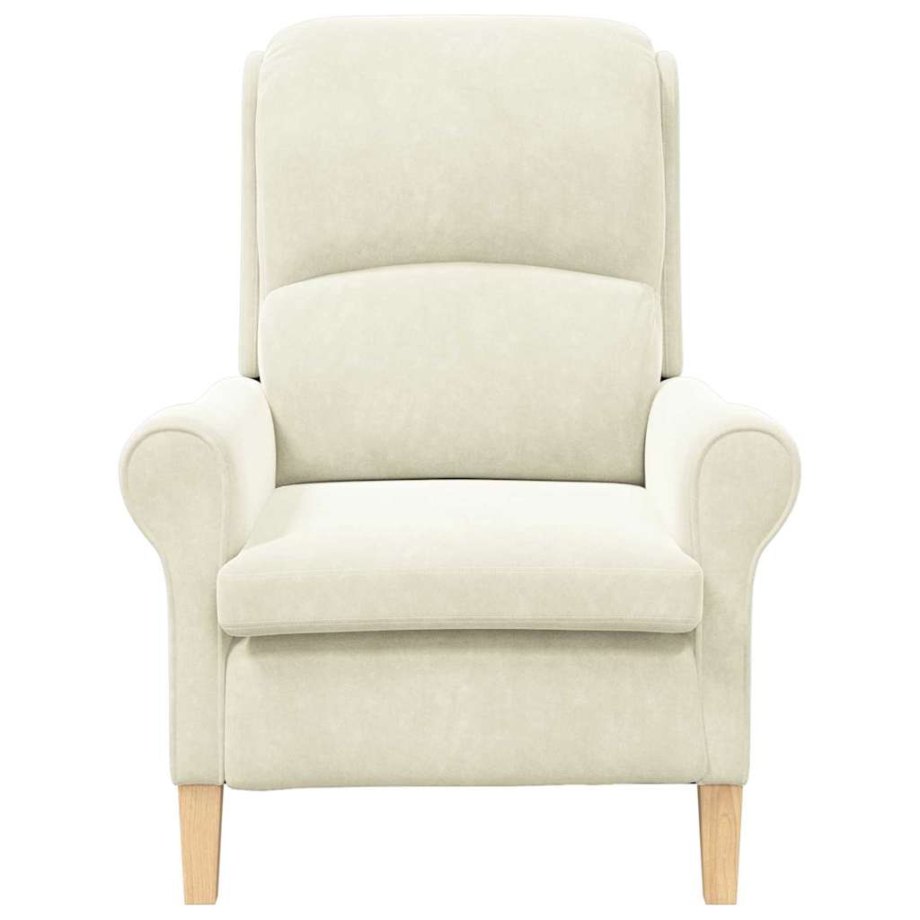 fauteuil Crème 76 x 94 x 102 cm Velours - XIOS
