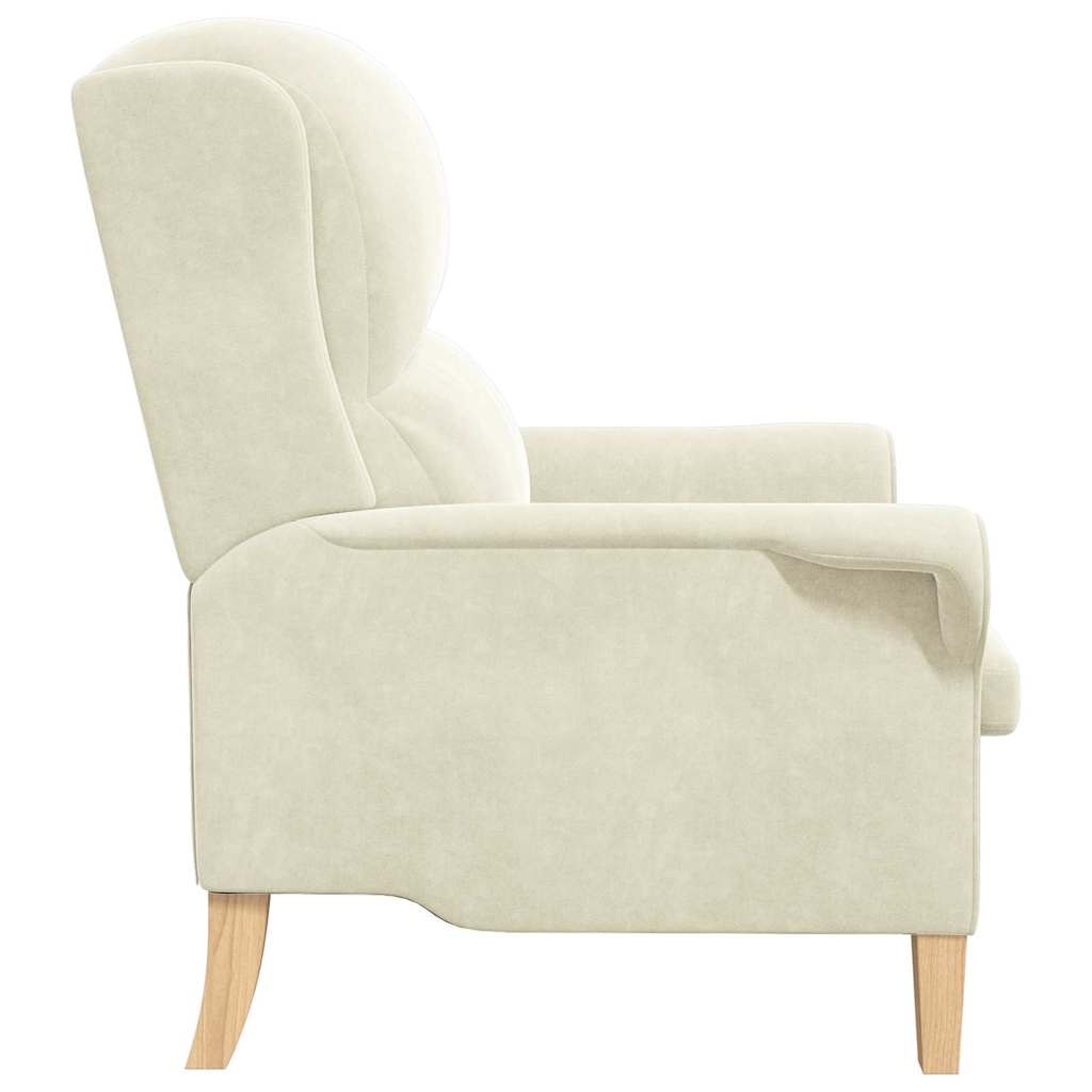 fauteuil Crème 76 x 94 x 102 cm Velours - XIOS