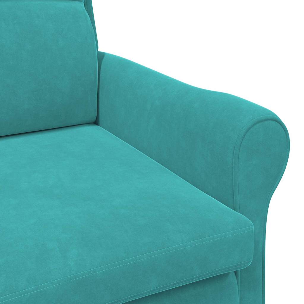fauteuil Turquoise 76 x 94 x 102 cm Velours - XIOS
