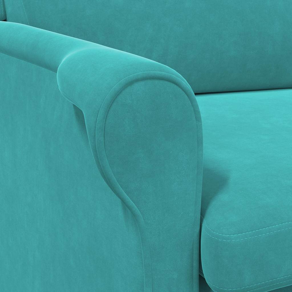 fauteuil Turquoise 76 x 94 x 102 cm Velours - XIOS