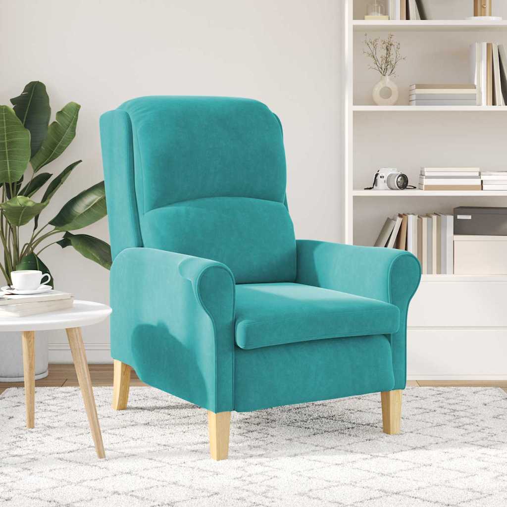 fauteuil Turquoise 76 x 94 x 102 cm Velours - XIOS