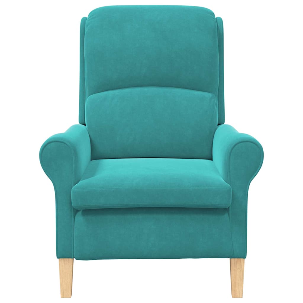 fauteuil Turquoise 76 x 94 x 102 cm Velours - XIOS