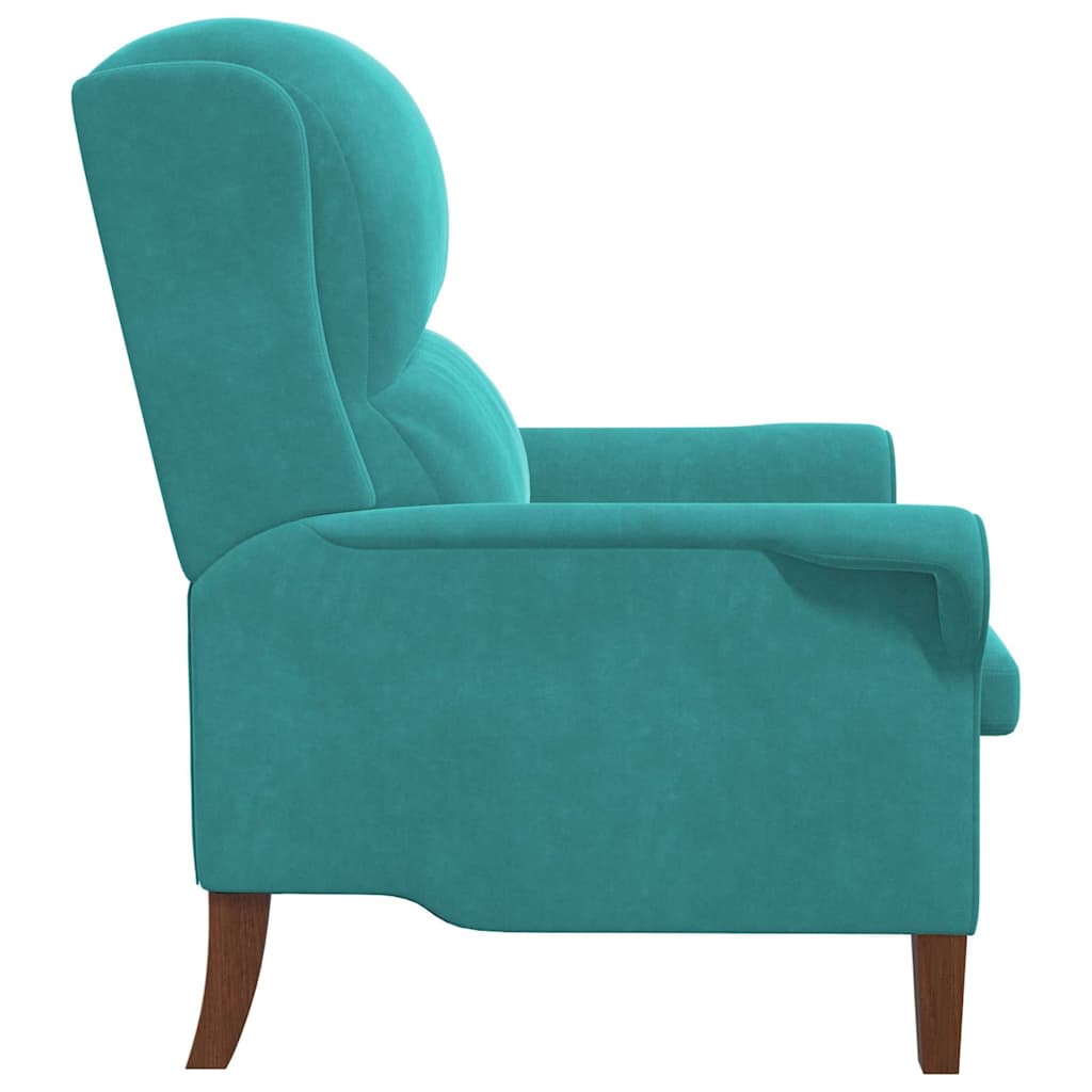 fauteuil Turquoise Velours - XIOS