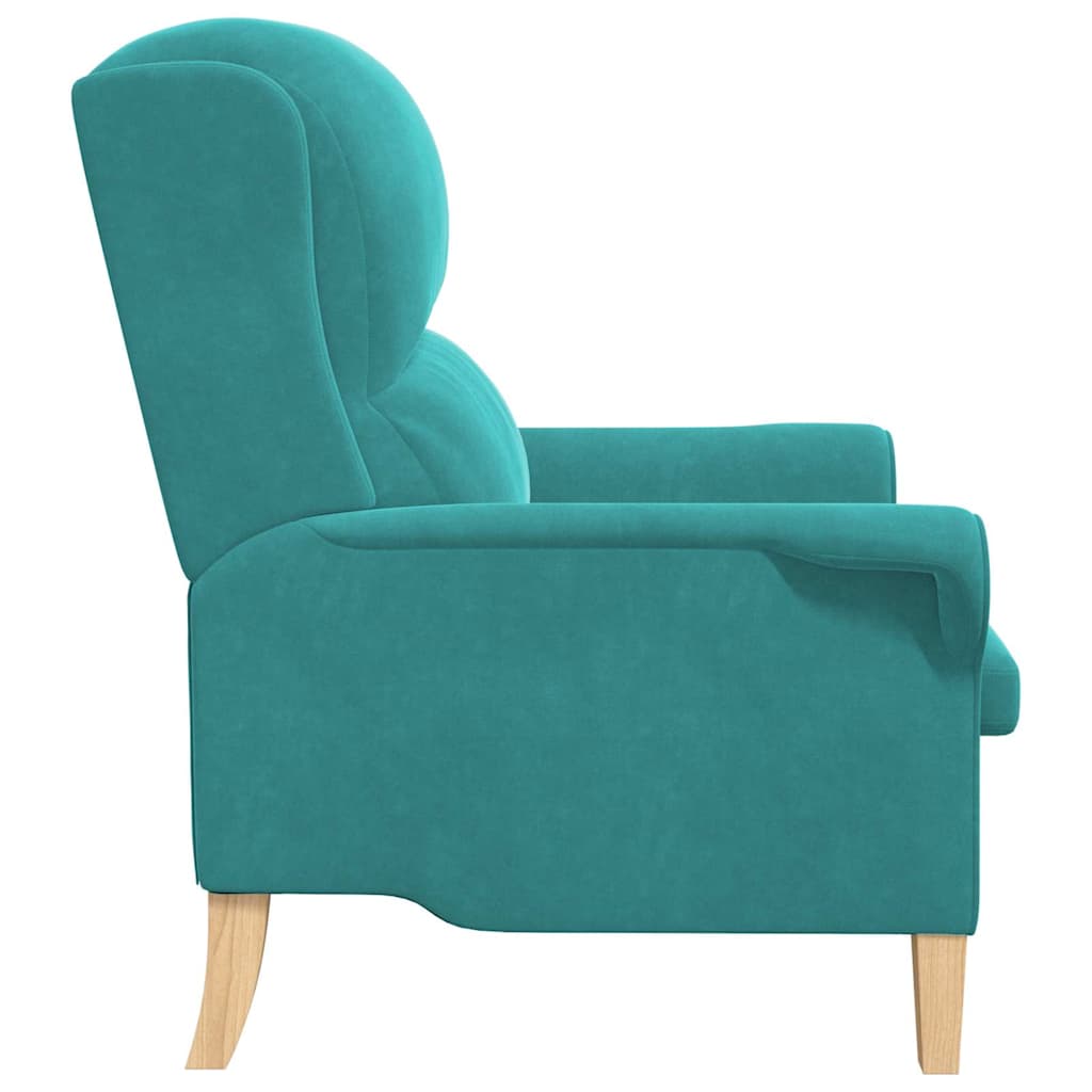 fauteuil Turquoise 76 x 94 x 102 cm Velours - XIOS