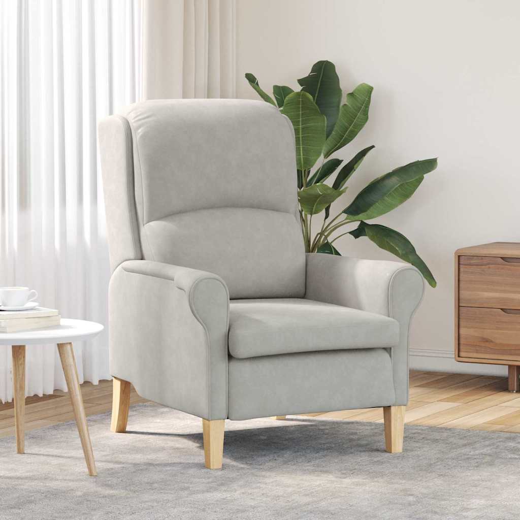 fauteuil Gris clair 76 x 94 x 102 cm Microfibre - XIOS