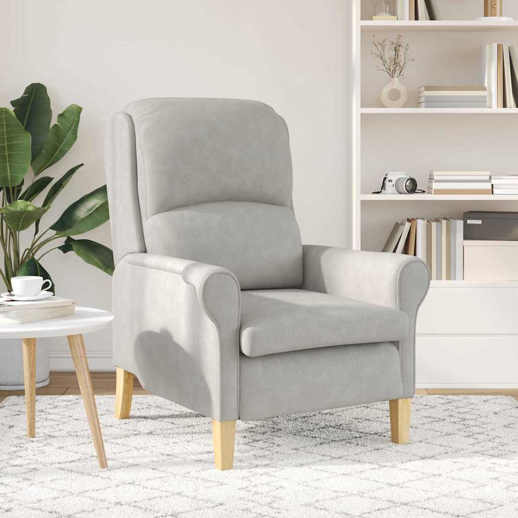 fauteuil Gris clair 76 x 94 x 102 cm Microfibre - XIOS