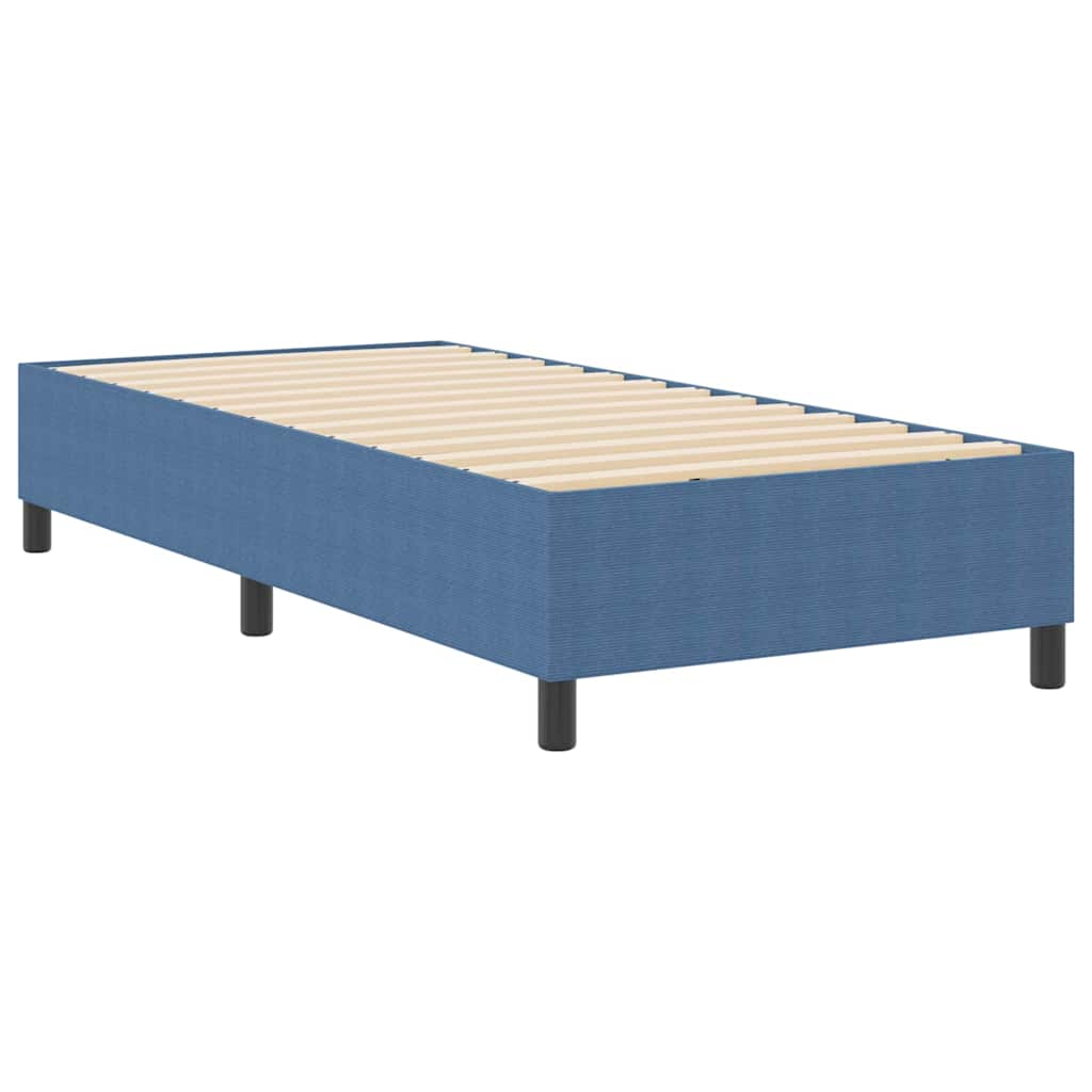 Lit à ressorts Bleu 80 x 200 cm Tissu en velours côtelé - XIOS