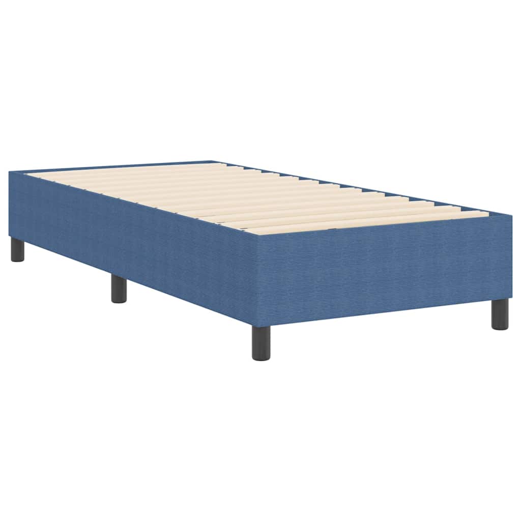 Lit à ressorts Bleu 80 x 200 cm Tissu en velours côtelé - XIOS
