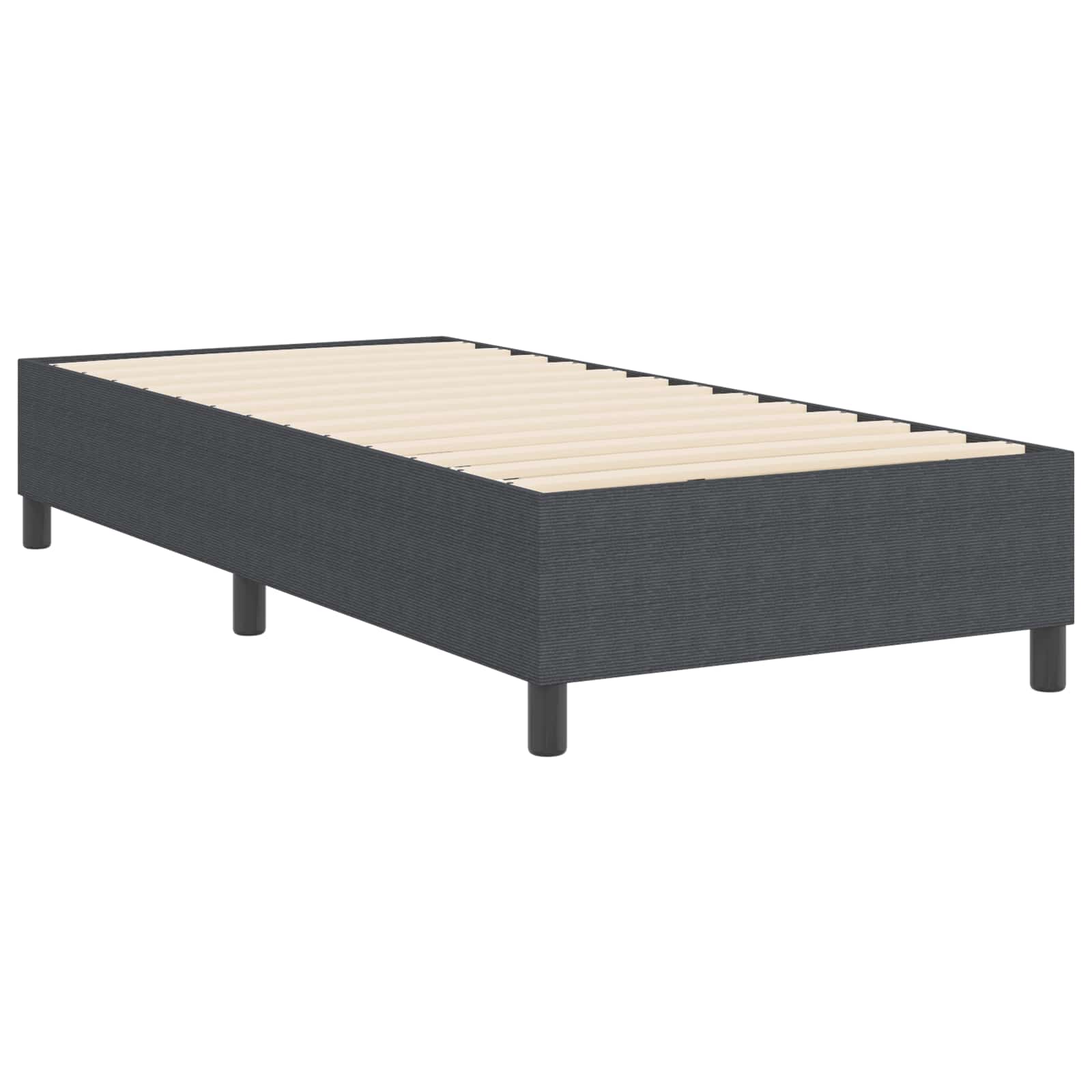 Cadre de lit plateforme Gris foncé 90 x 200 cm tissu - XIOS