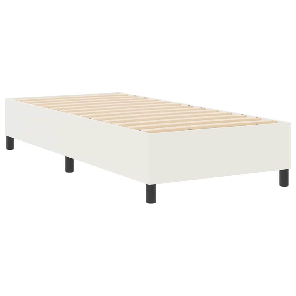Lit à ressorts Crème 100 x 200 cm Tissu en velours côtelé - XIOS