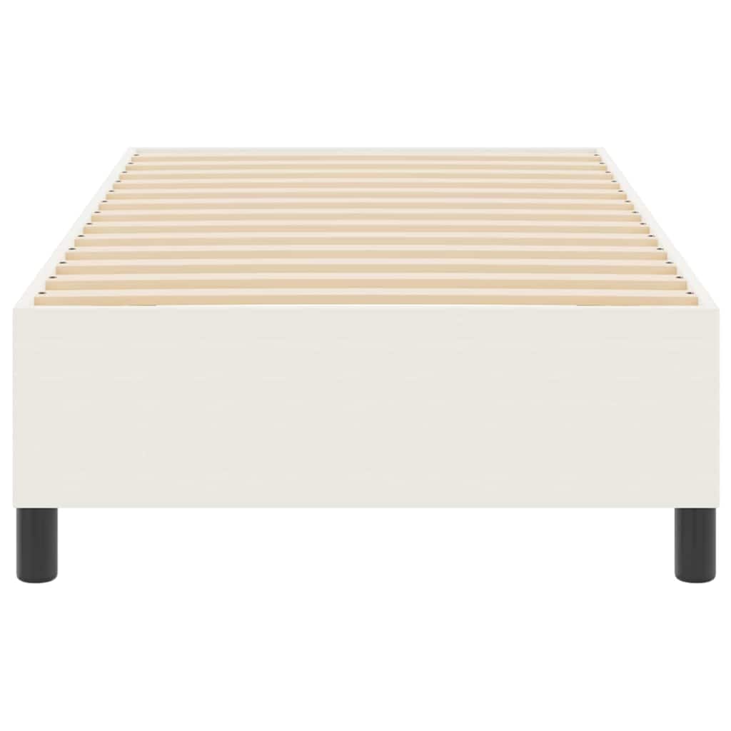 Lit à ressorts Crème 100 x 200 cm Tissu en velours côtelé - XIOS
