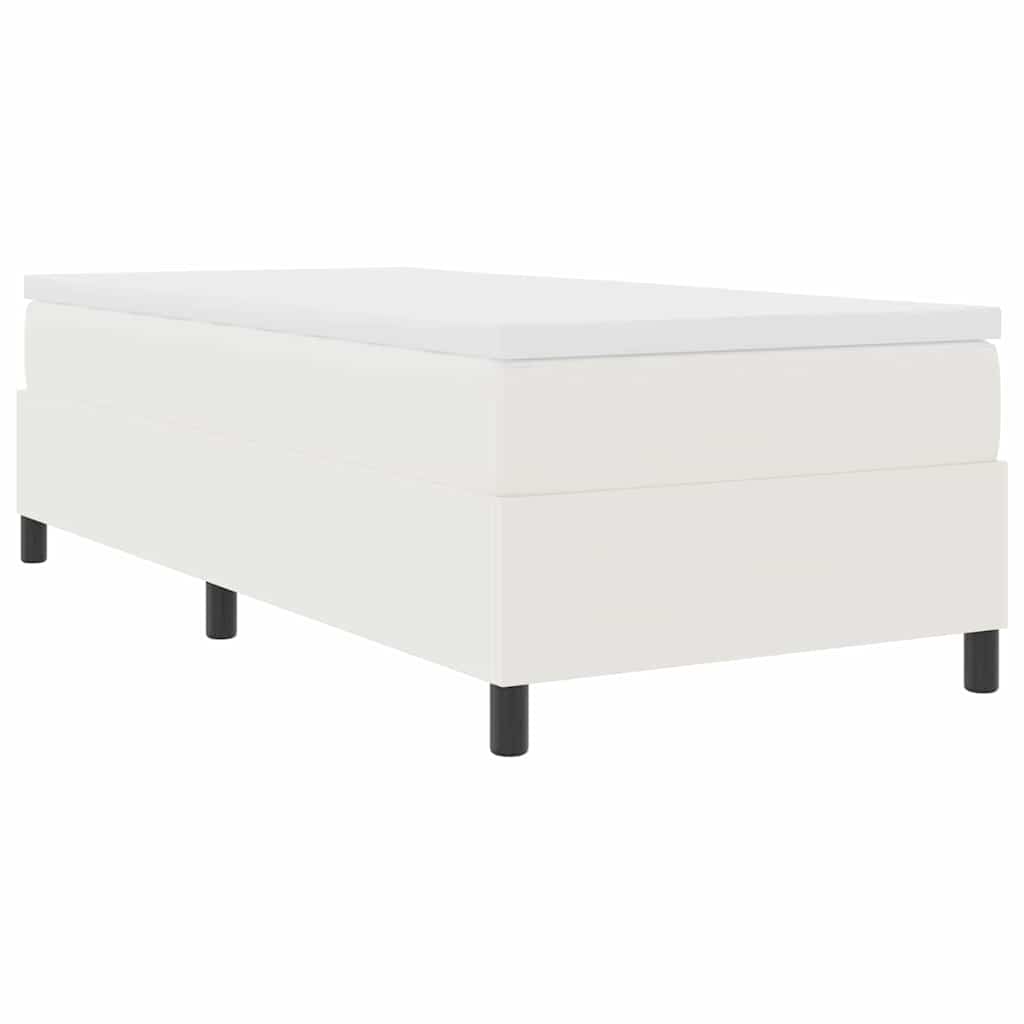 Lit à ressorts Crème 100 x 200 cm Tissu en velours côtelé - XIOS