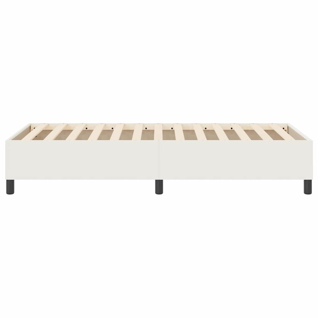 Lit à ressorts Crème 100 x 200 cm Tissu en velours côtelé - XIOS