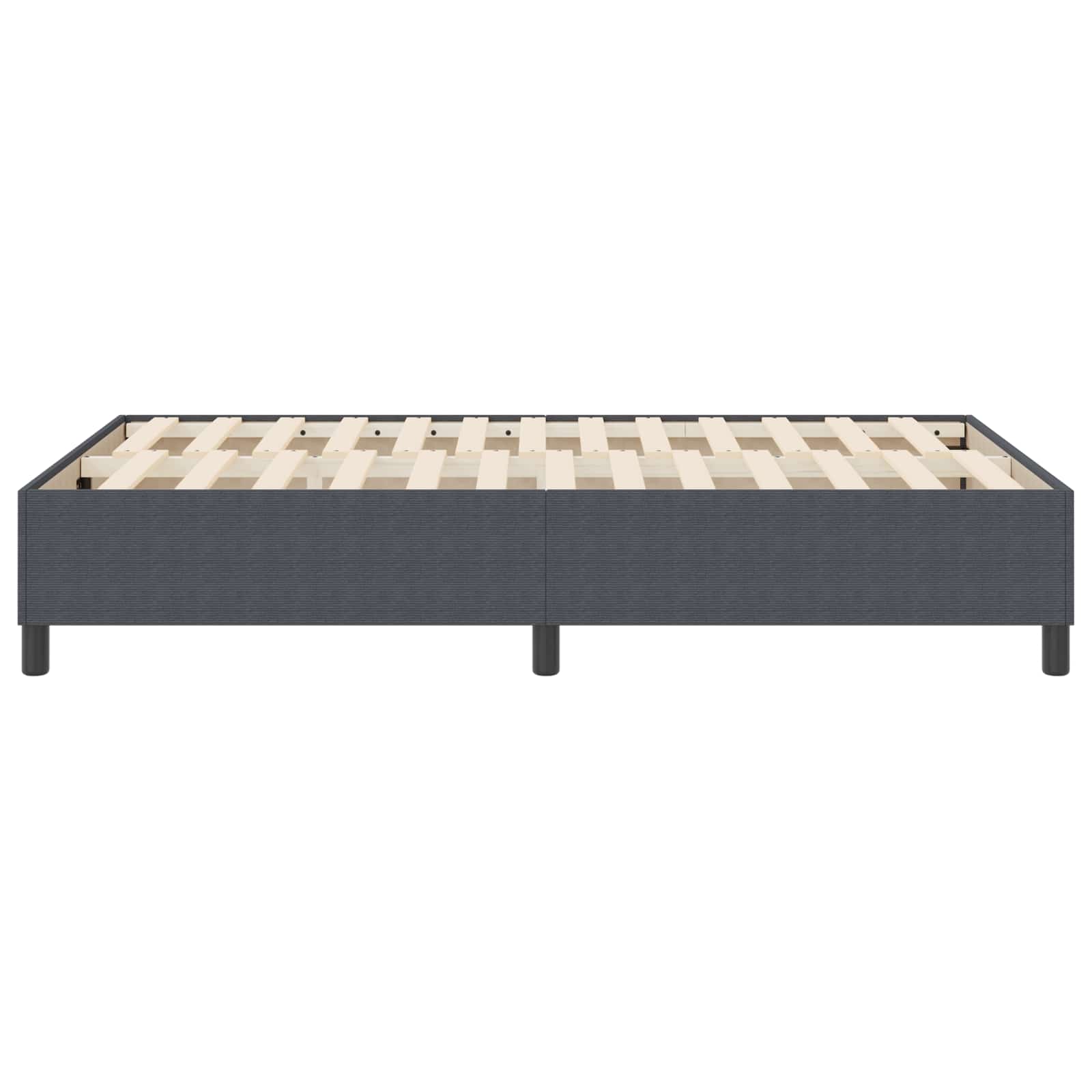 Cadre de lit plateforme Gris foncé 120 x 190 cm tissu - XIOS