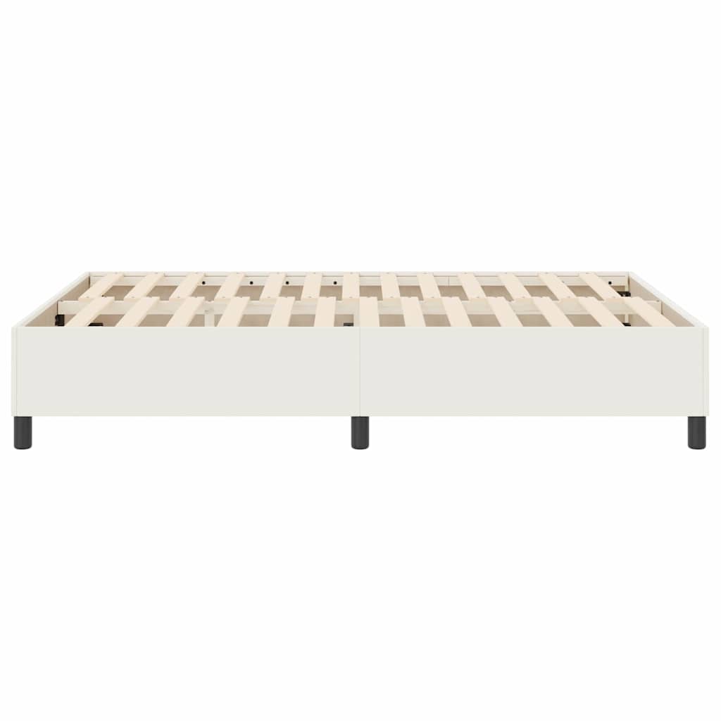 Cadre de lit plateforme Crème 140 x 190 cm tissu - XIOS