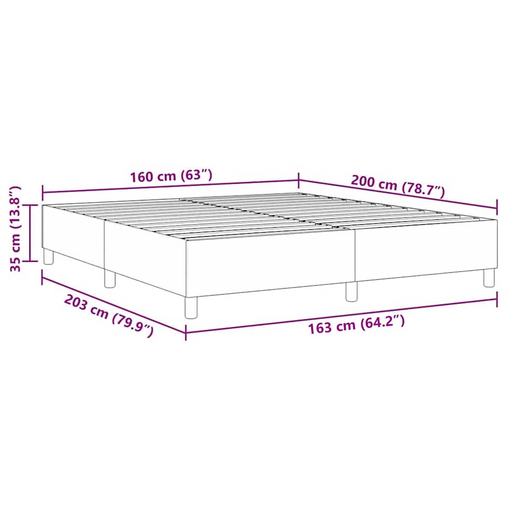Cadre de lit plateforme Crème 160 x 200 cm tissu - XIOS