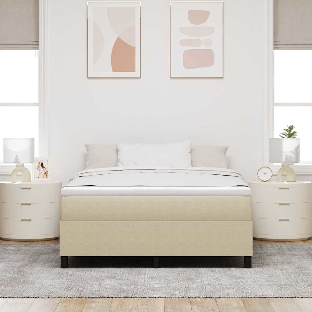 Lit à ressorts Vert gris 160 x 200 cm Tissu en velours côtelé - XIOS