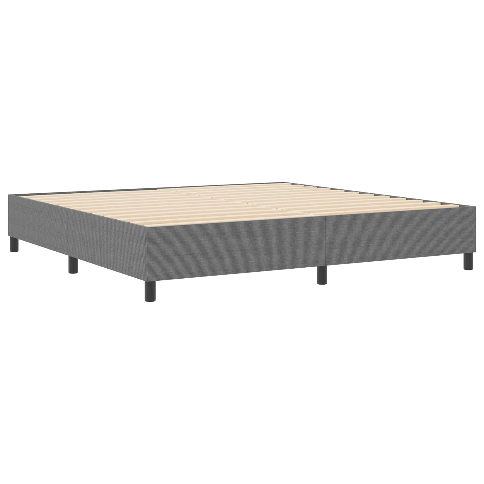 Cadre de lit plateforme Gris clair 200 x 200 cm tissu - XIOS