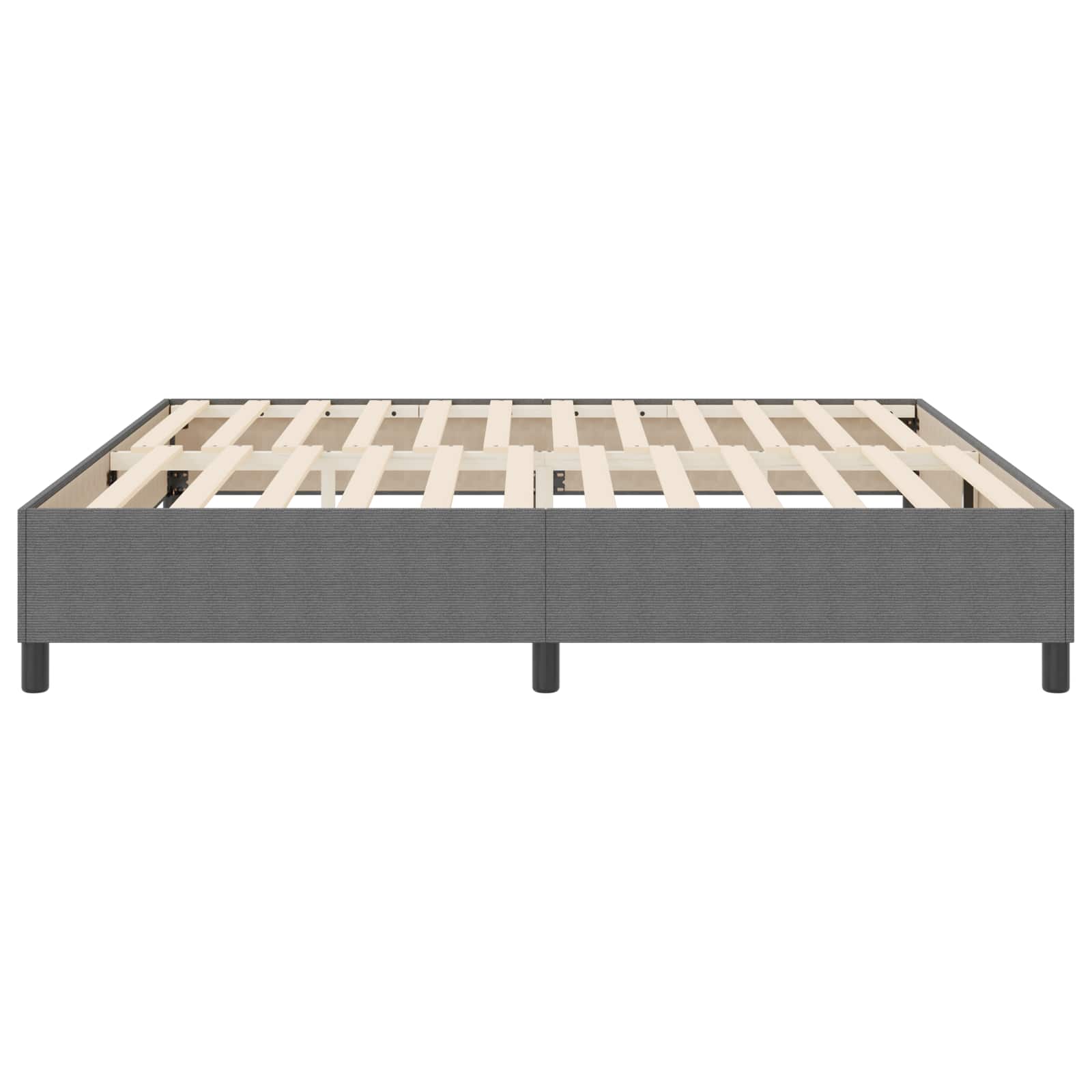 Cadre de lit plateforme Gris clair 200 x 200 cm tissu - XIOS