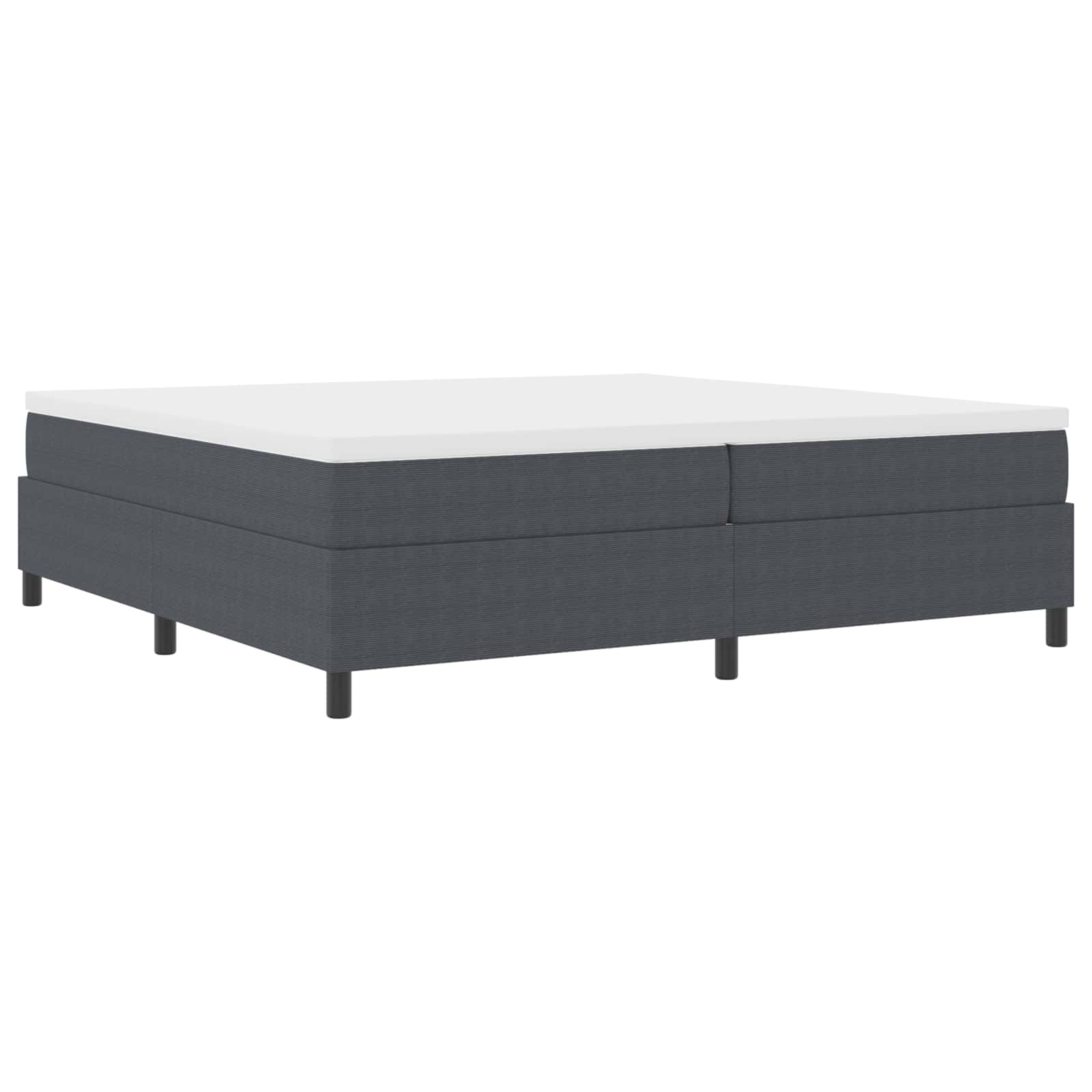 Cadre de lit plateforme Gris foncé 200 x 200 cm tissu - XIOS