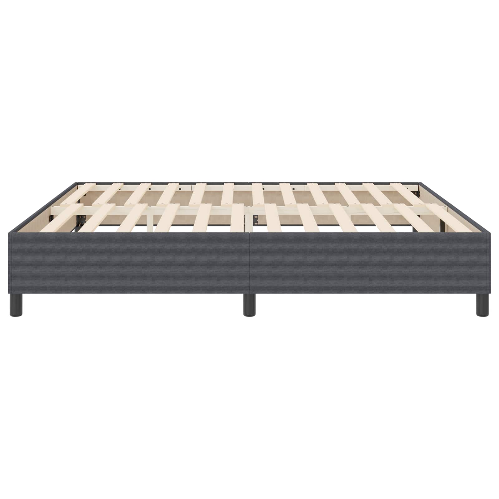 Cadre de lit plateforme Gris foncé 200 x 200 cm tissu - XIOS