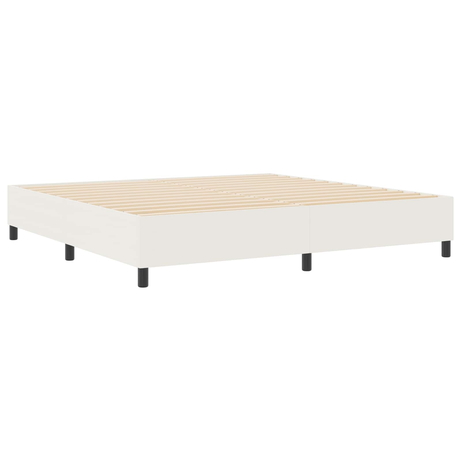 Cadre de lit plateforme Crème 200 x 200 cm tissu - XIOS