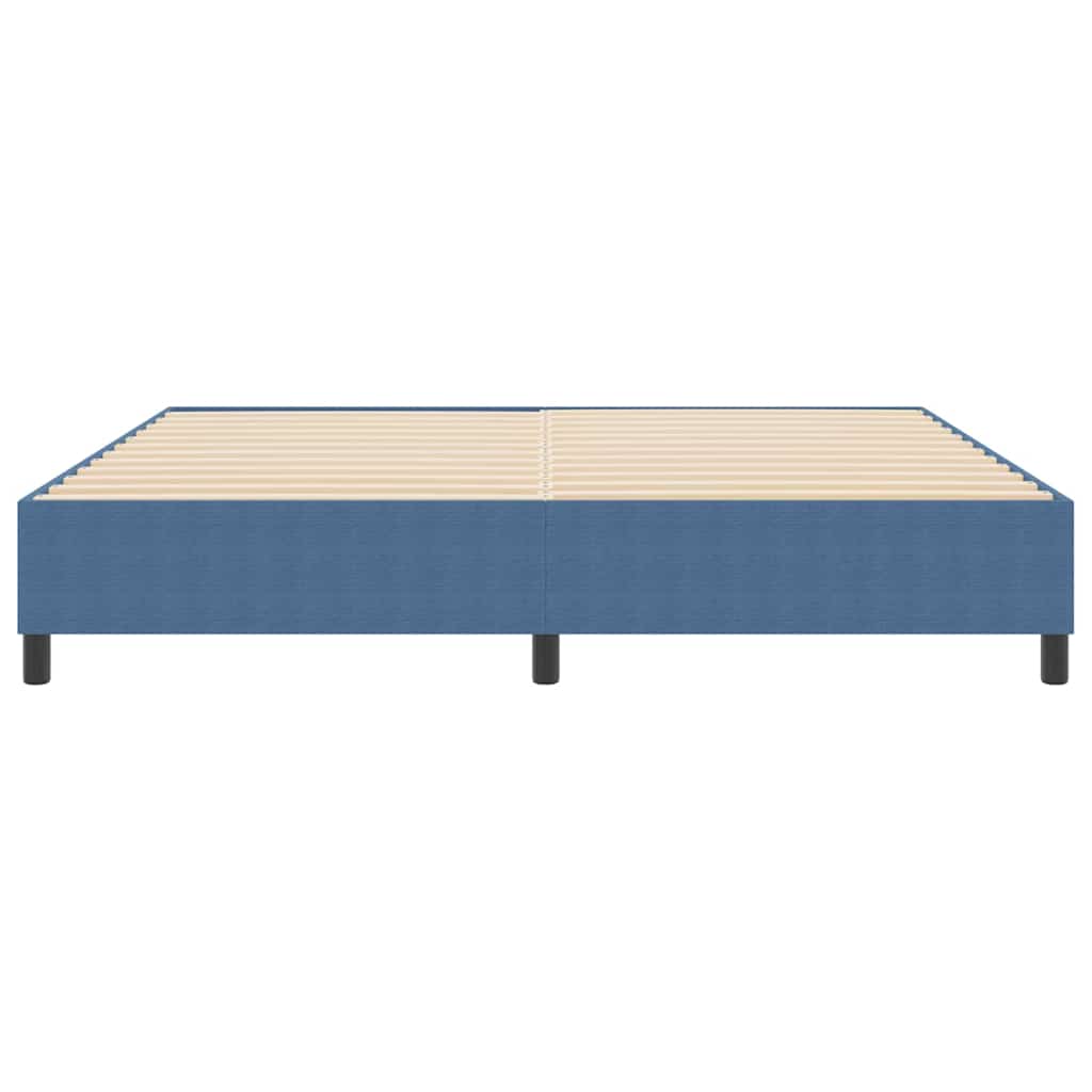Lit à ressorts Bleu 200 x 200 cm Tissu en velours côtelé - XIOS