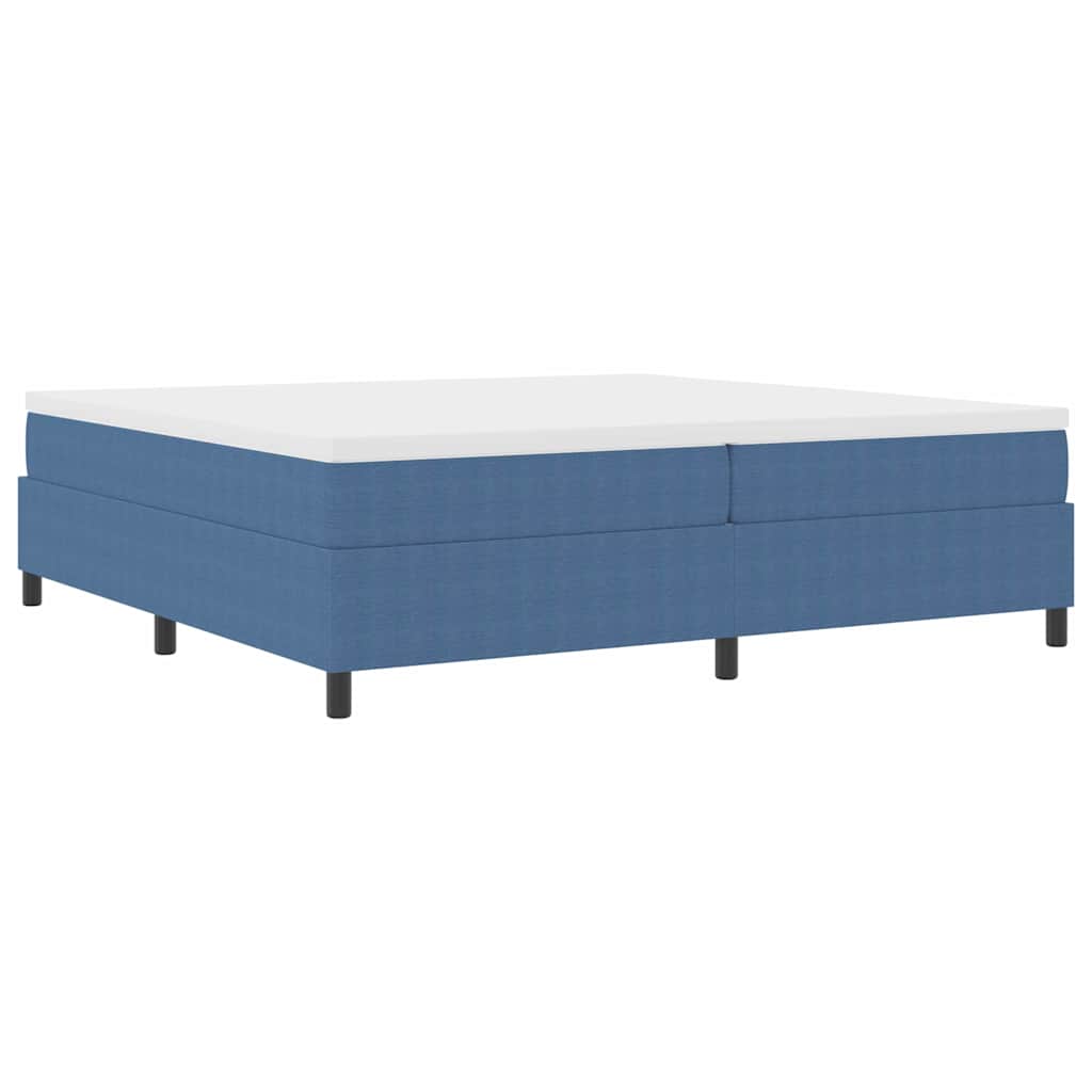 Lit à ressorts Bleu 200 x 200 cm Tissu en velours côtelé - XIOS