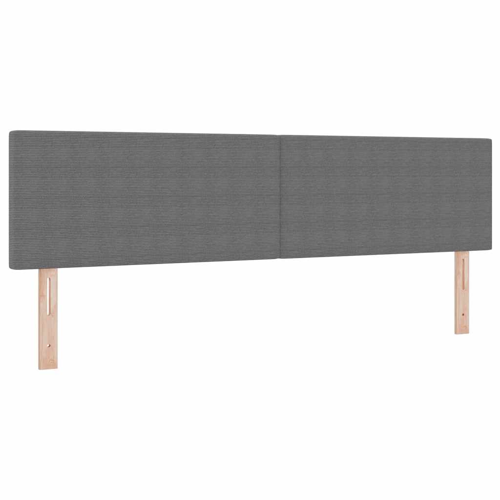 Lit à ressorts Gris clair et blanc 180 x 200 cm