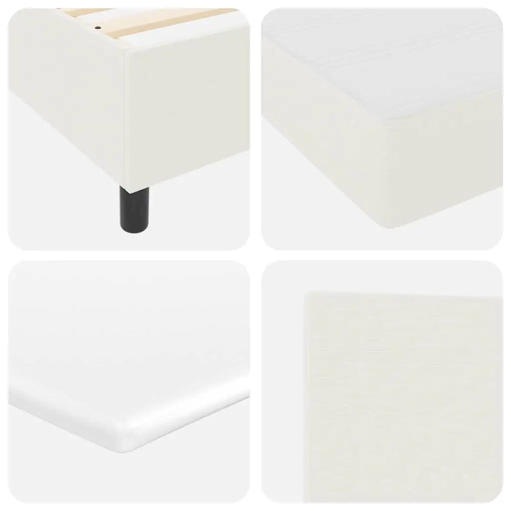 Lit à ressort LED avec tête de lit Crème et Blanc 120 x 200 cm - XIOS