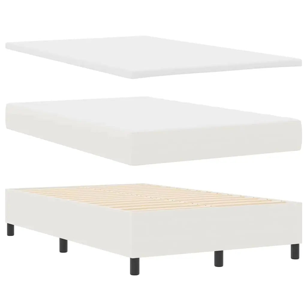 Lit à ressort LED avec tête de lit Crème et Blanc 120 x 200 cm - XIOS