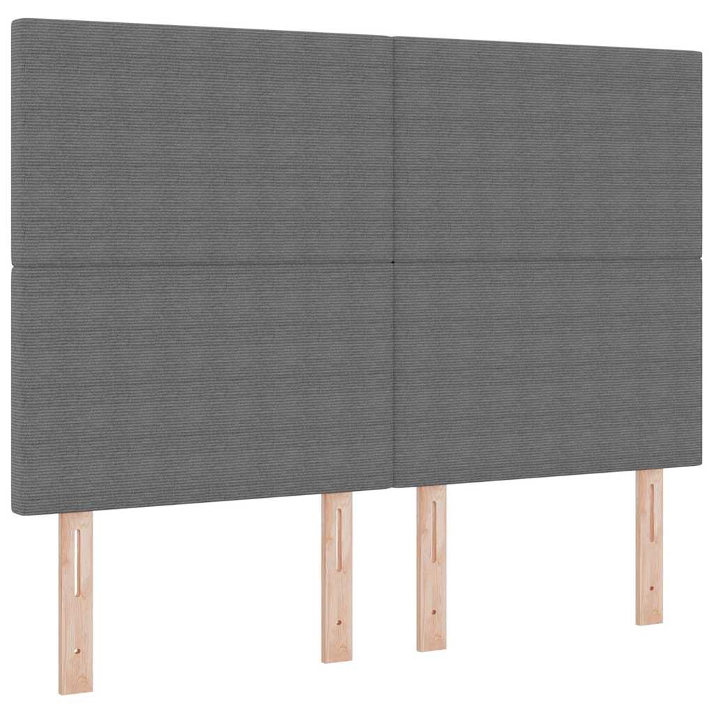Lit à ressort LED Gris clair et blanc 140 x 190 cm - XIOS