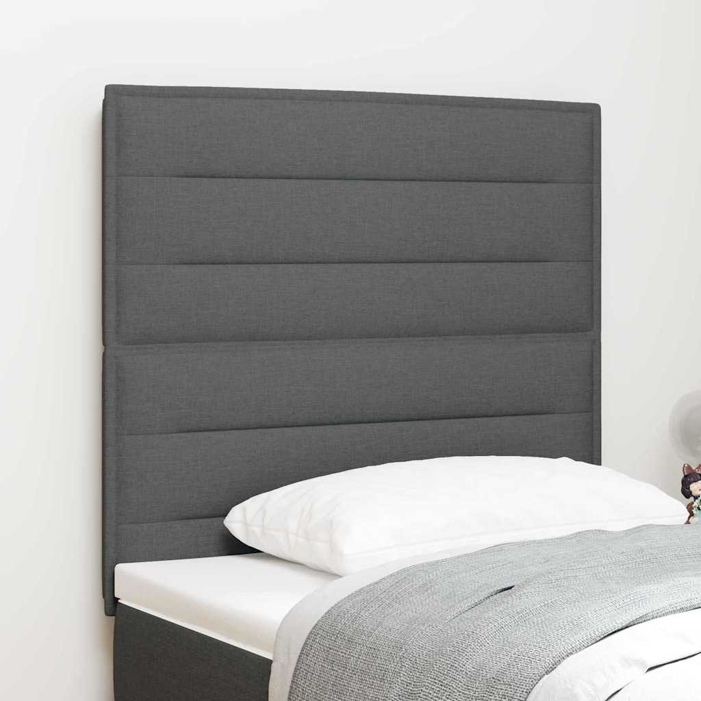 Tête de lit avec tête de lit Gris foncé 90 cm Cuir synthétique - XIOS