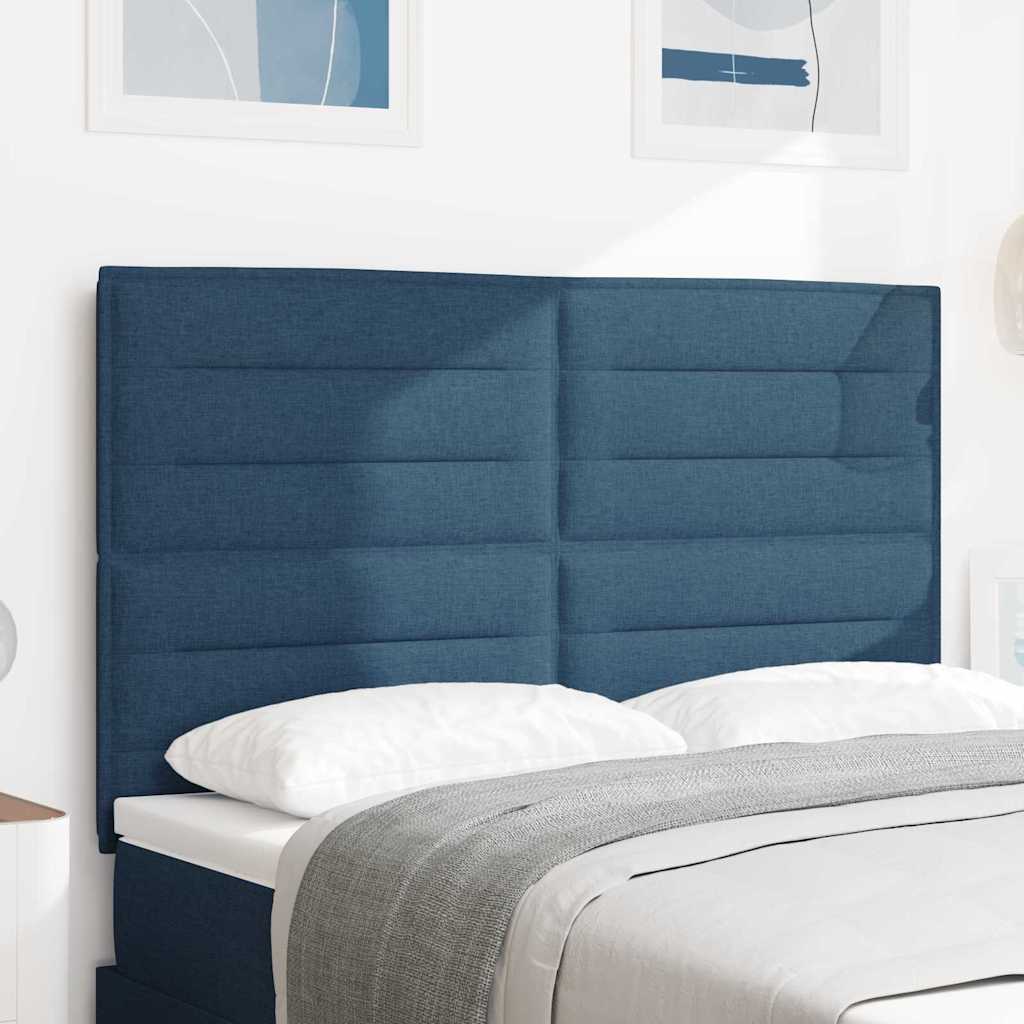 Tête de lit avec tête de lit Bleu 144 cm Cuir synthétique
