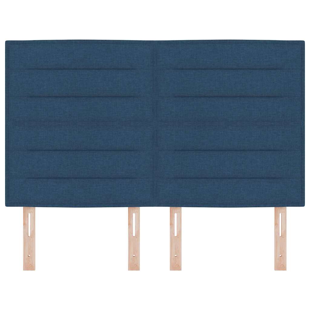 Tête de lit avec tête de lit Bleu 144 cm Cuir synthétique