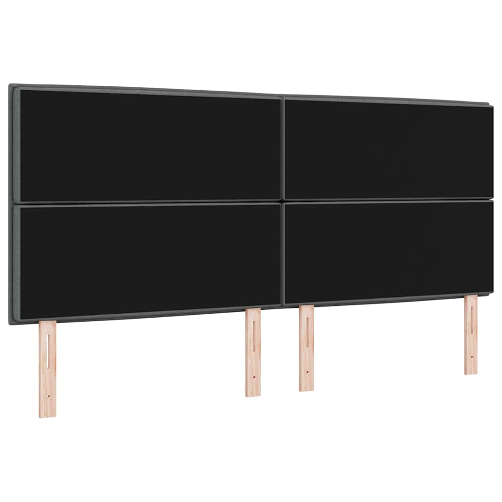 Tête de lit avec tête de lit Gris foncé 200 cm Cuir synthétique - XIOS
