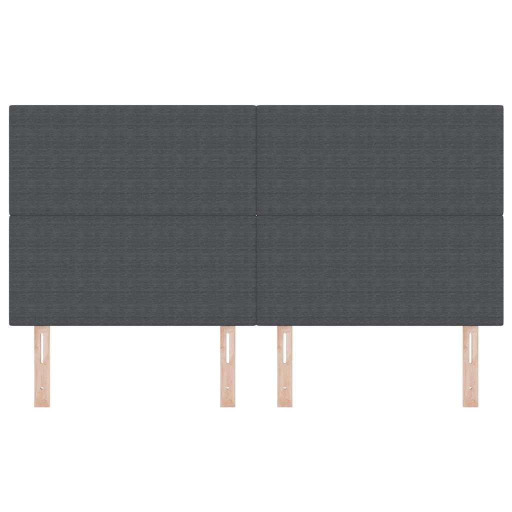 Tête de lit avec tête de lit Gris foncé 180 cm Cuir synthétique - XIOS