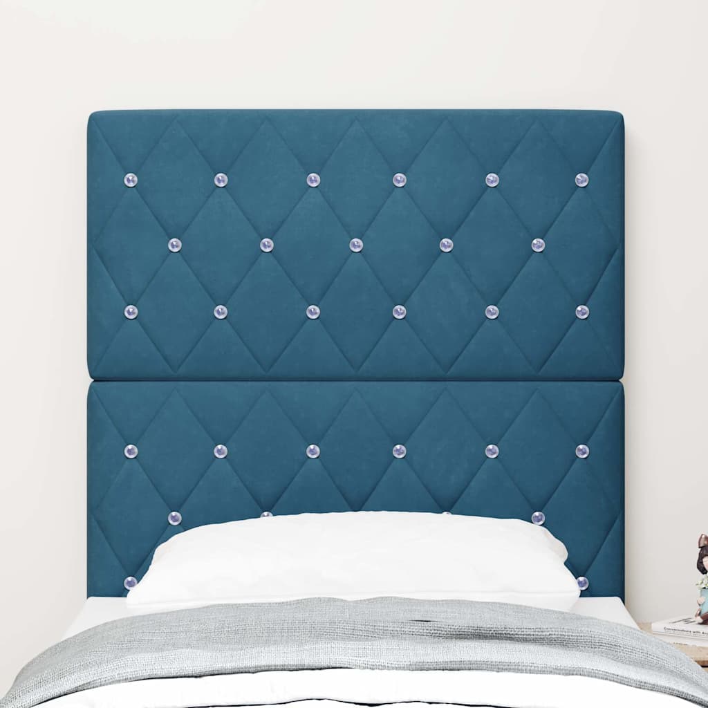 Tête de Lit en Velours Argyle Bleu foncé 80 cm Velours - XIOS