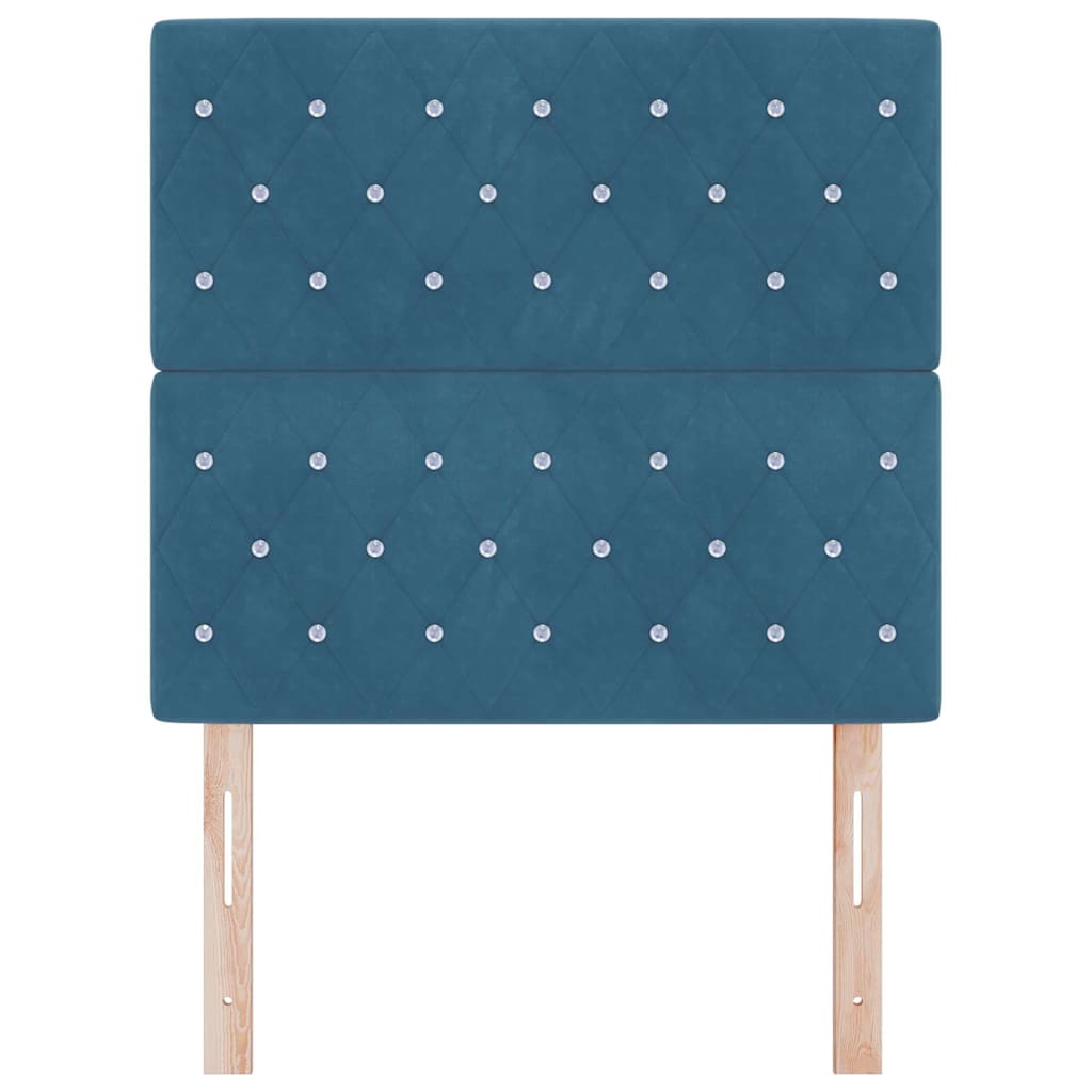Tête de Lit en Velours Argyle Bleu foncé 100 cm Velours - XIOS