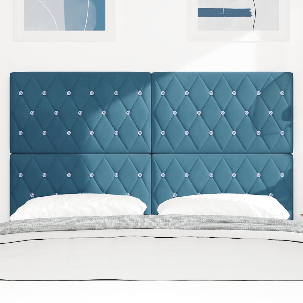 Tête de Lit en Velours Argyle Bleu foncé 160 cm Velours - XIOS