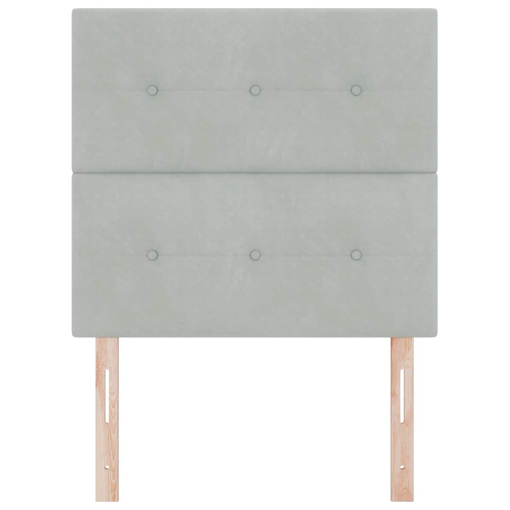 Tête de lit avec tête de lit Gris clair 90 cm Cuir synthétique - XIOS