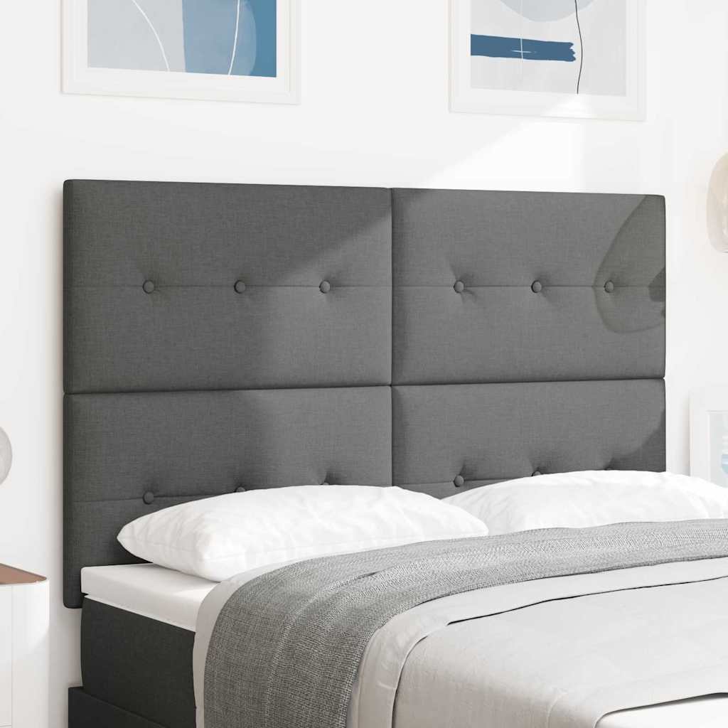Tête de lit avec tête de lit Gris foncé 144 cm Cuir synthétique - XIOS