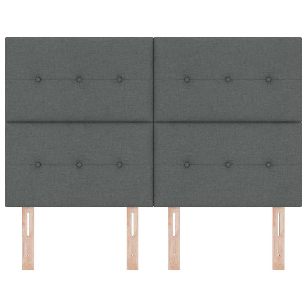 Tête de lit avec tête de lit Gris foncé 160 cm Cuir synthétique - XIOS