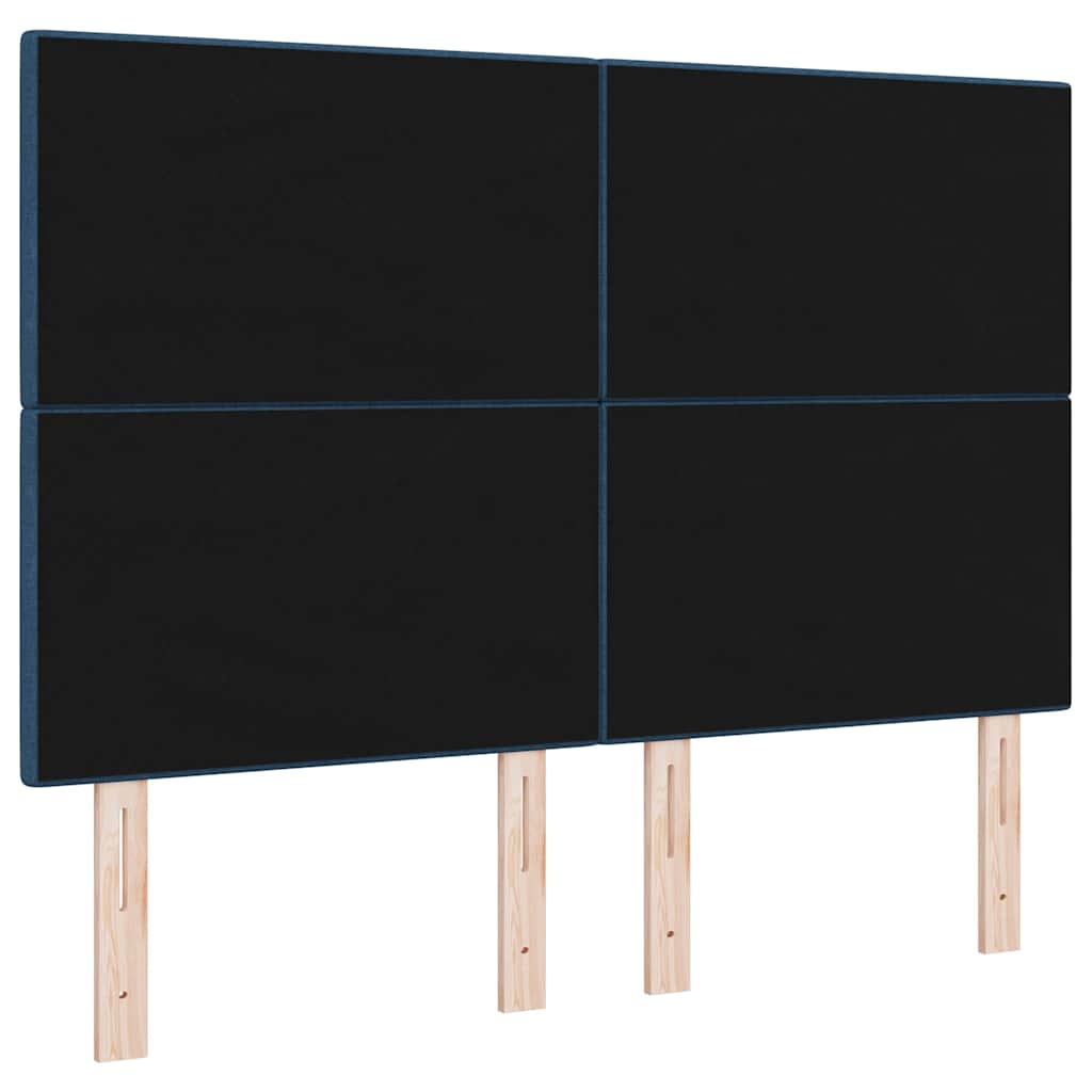 Tête de lit avec tête de lit Bleu 160 cm Cuir synthétique
