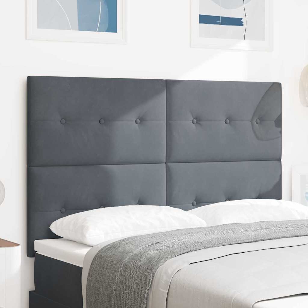 Tête de lit Gris foncé 160 cm Velours - XIOS