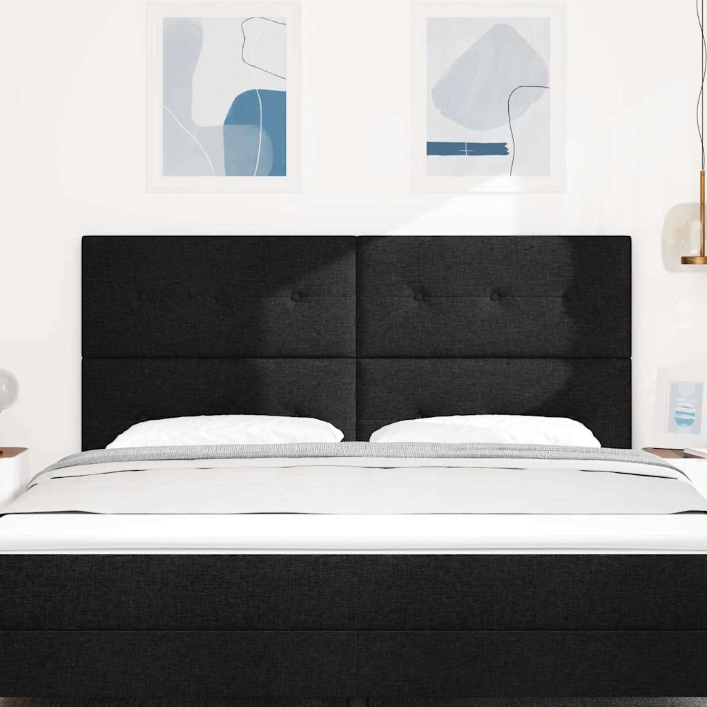 Tête de lit avec tête de lit Noir 180 cm Cuir synthétique
