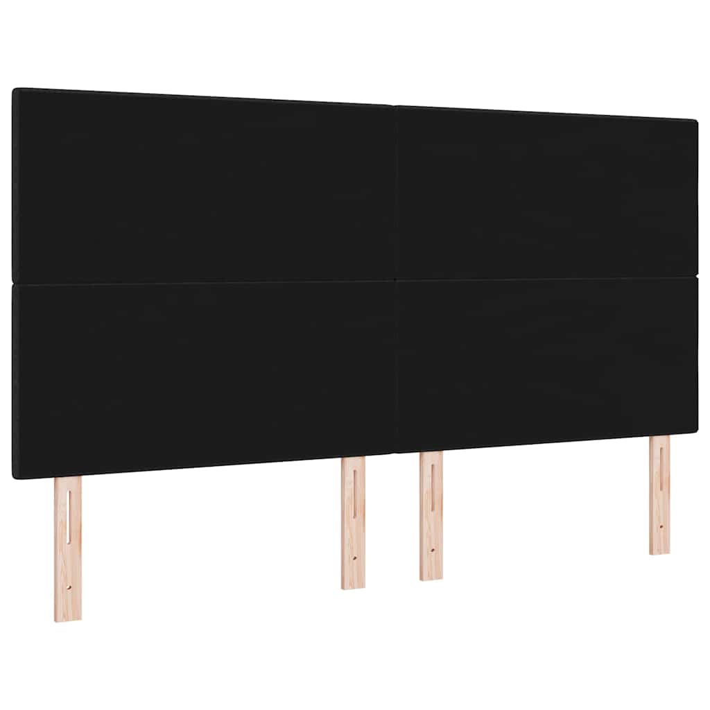 Tête de lit avec tête de lit Noir 180 cm Cuir synthétique