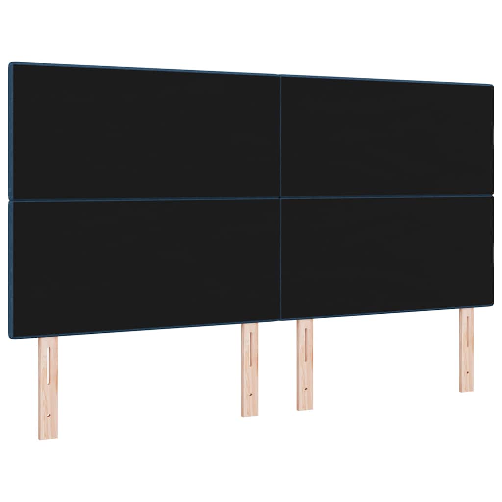 Tête de lit avec tête de lit Bleu 180 cm Cuir synthétique